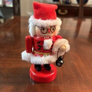 Kurt Adler Wood Santa 5.5" tall Nutcracker Christmas Decoration